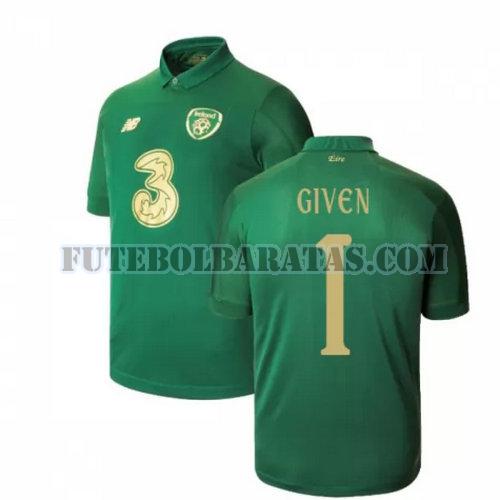 camisa given 1 irlanda 2020 home - verde homens
