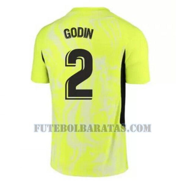 camisa godin 2 atlético madrid 2020-2021 third - verde homens