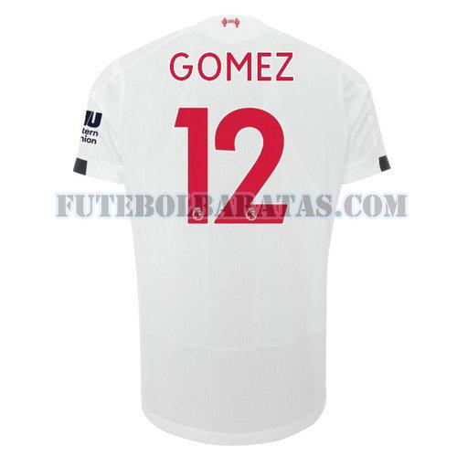 camisa gomez 12 liverpool 2019-2020 away - branco homens
