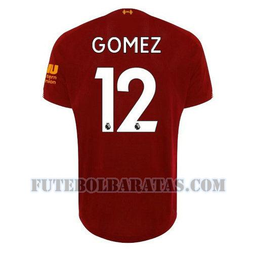 camisa gomez 12 liverpool 2019-2020 home - vermelho homens