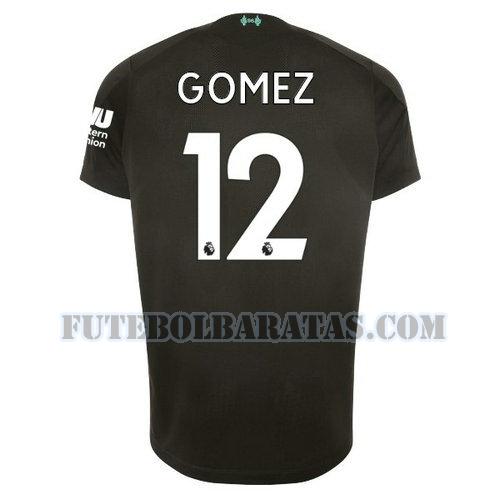 camisa gomez 12 liverpool 2019-2020 third - preto homens