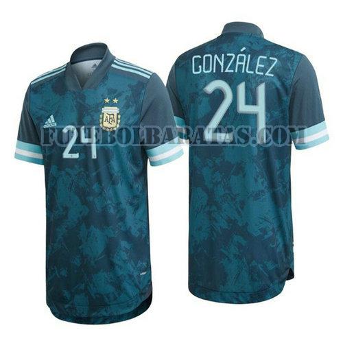 camisa gonzalez 24 argentina 2020 away - azul homens
