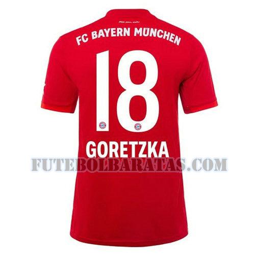 camisa goretzka 18 bayern de munique 2019-2020 home - vermelho homens
