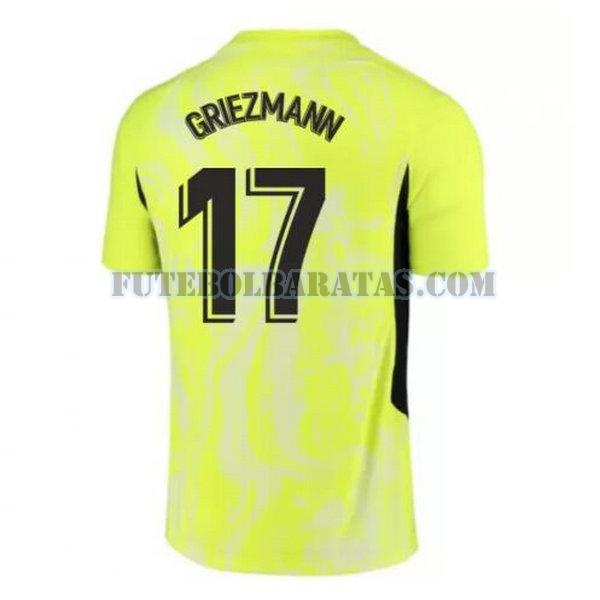 camisa griezmann 17 atlético madrid 2020-2021 third - verde homens