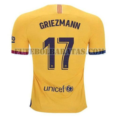 camisa griezmann 17 barcelona 2019-2020 away - amarelo homens