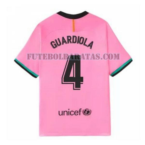 camisa guardiola 4 barcelona 2020-2021 third - rosa homens