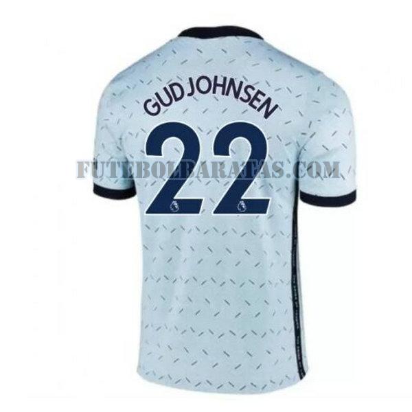 camisa gudjohnsen 22 chelsea 2020-2021 away - azul homens