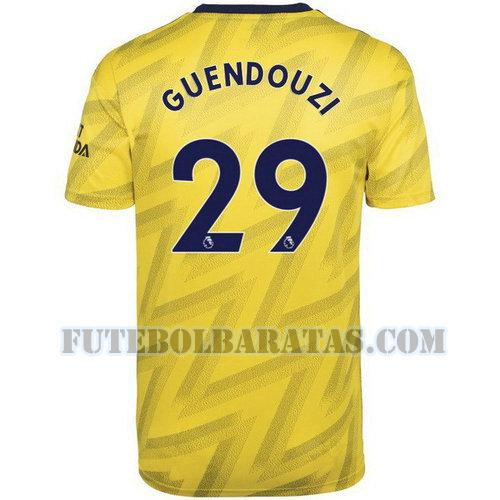 camisa guendouzi 29 arsenal 2019-2020 away - amarelo homens