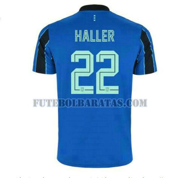 camisa haller 22 ajax amsterdam 2021 2022 away - azul homens