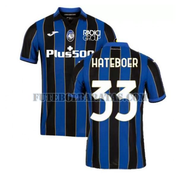 camisa hateboer 33 atalanta bc 2021 2022 home - azul preto homens