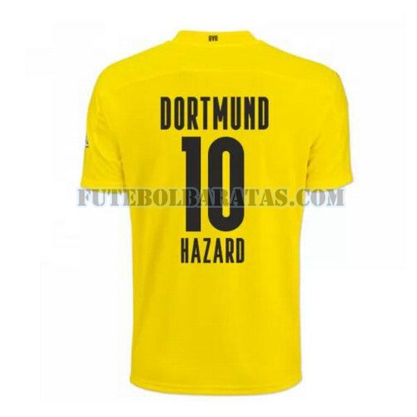 camisa hazard 10 borussia dortmund 2020-2021 home - amarelo homens