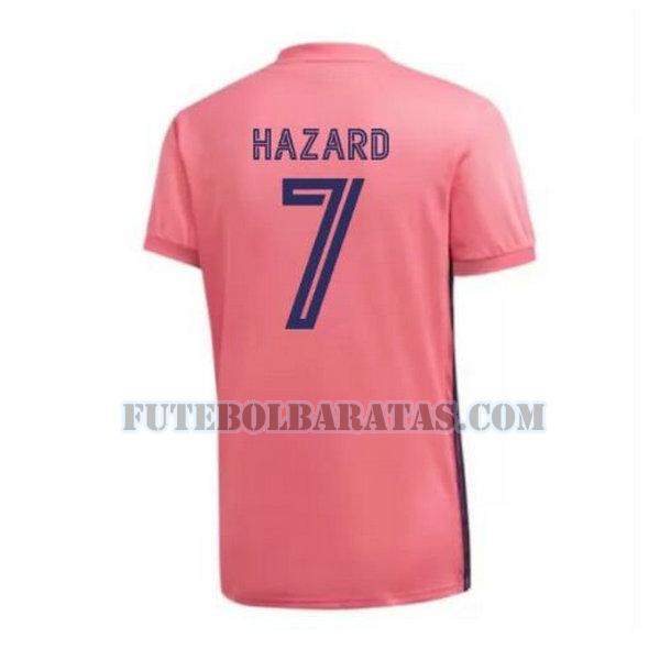 camisa hazard 7 real madrid 2020-2021 away - rosa homens
