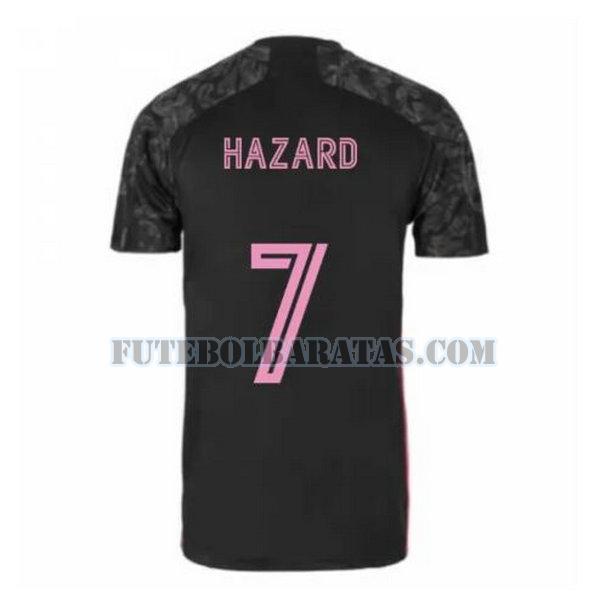 camisa hazard 7 real madrid 2020-2021 third - preto homens