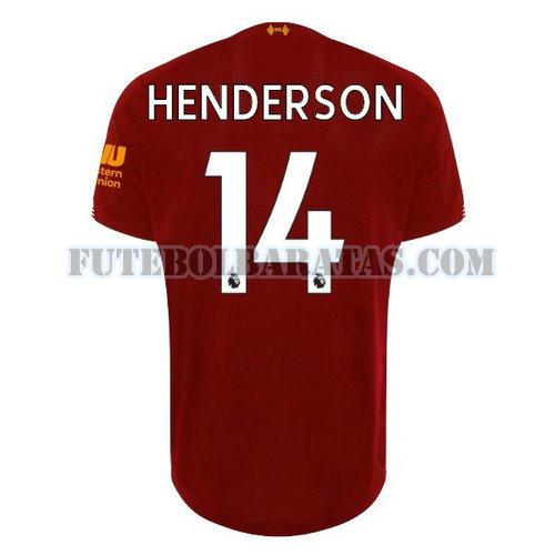 camisa henderson 14 liverpool 2019-2020 home - vermelho homens