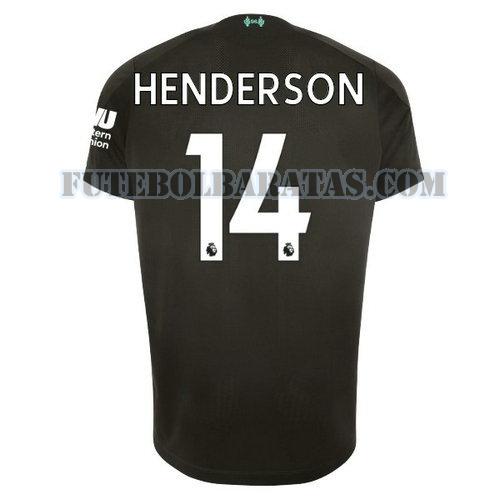 camisa henderson 14 liverpool 2019-2020 third - preto homens