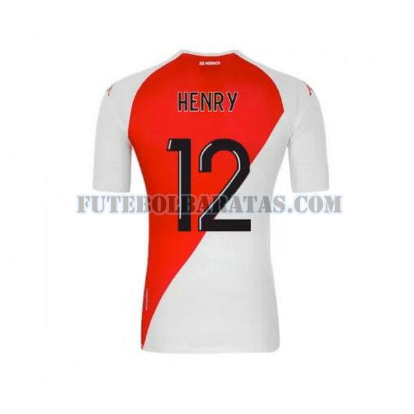 camisa henry 12 monaco 2020-2021 home - branco homens