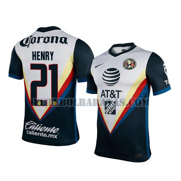 camisa henry martin 21 club américa 2020-2021 away - branco preto homens