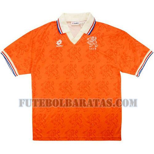 camisa holanda 1995 home - laranja homens