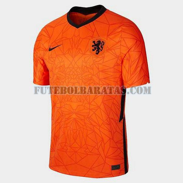 camisa holanda 2021 home - laranja homens