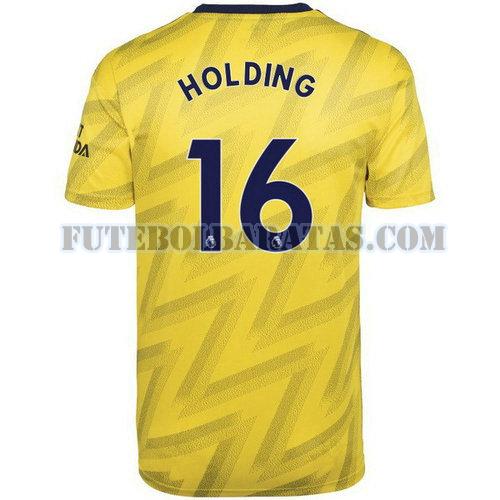 camisa holding 16 arsenal 2019-2020 away - amarelo homens