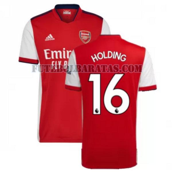 camisa holding 16 arsenal 2021 2022 home - vermelho homens