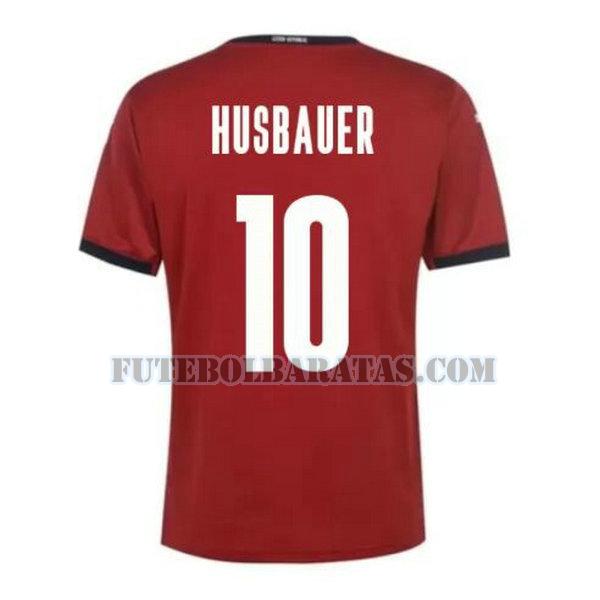 camisa husbauer 10 republica checa 2020 home - vermelho homens
