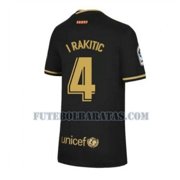camisa i rakitic 4 barcelona 2020-2021 away - preto homens