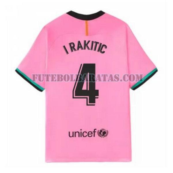 camisa i rakitic 4 barcelona 2020-2021 third - rosa homens