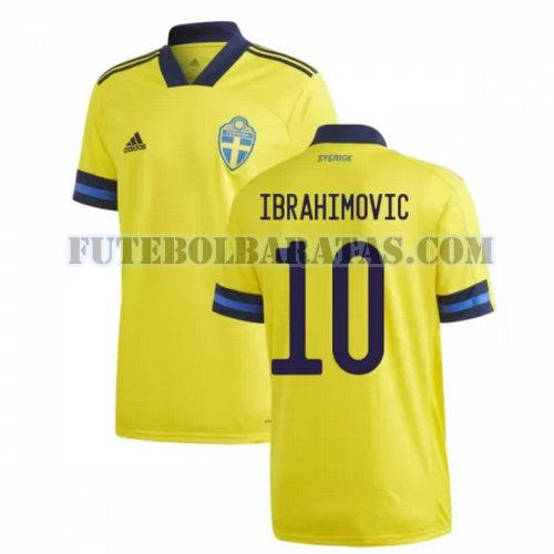 camisa ibrahimovic 10 suécia 2020 home - amarelo homens