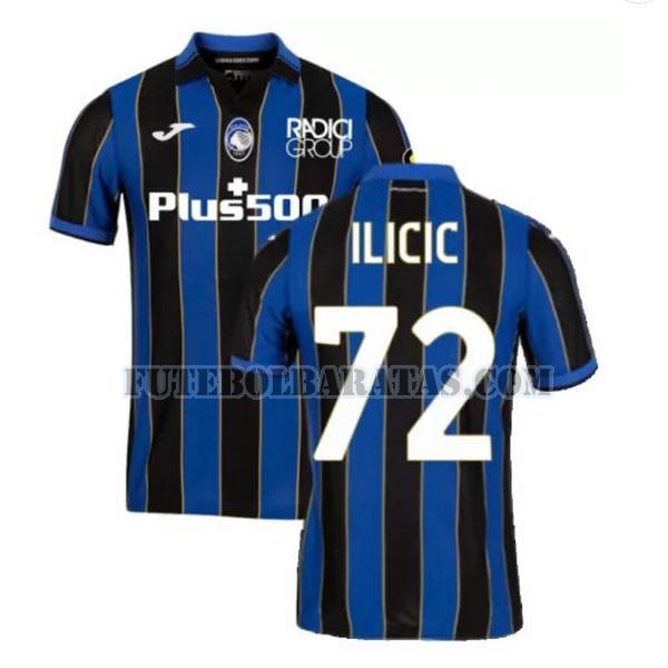 camisa ilicic 72 atalanta bc 2021 2022 home - azul preto homens