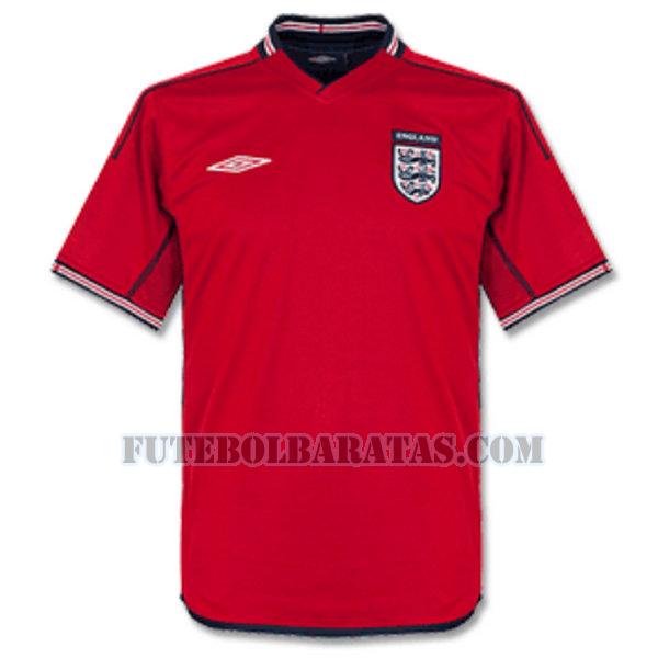 camisa inglaterra 2002 away - vermelho homens