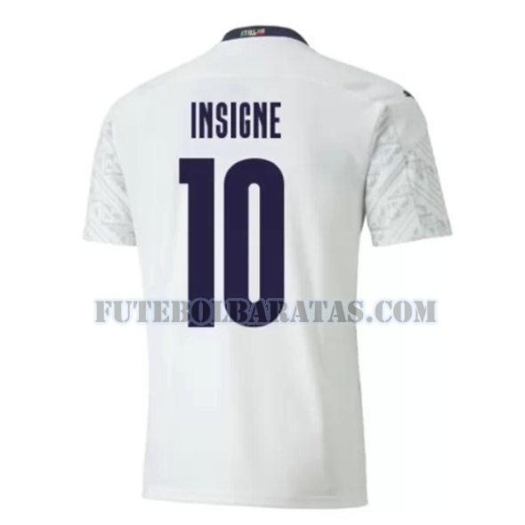 camisa insigne 10 itália 2020 away - branco homens
