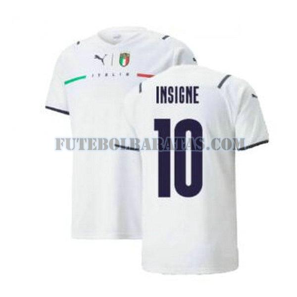 camisa insigne 10 itália 2021 2022 away - branco homens