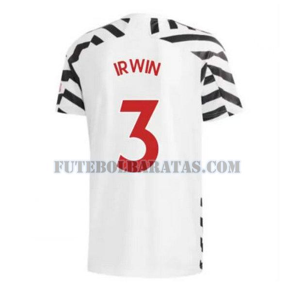 camisa irwin 3 manchester united 2020-2021 third - preto homens