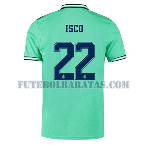camisa isco 22 real madrid 2019-2020 third - verde homens