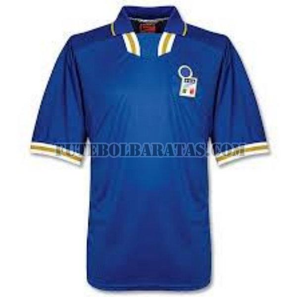 camisa itália 1996-1997 home - azul homens