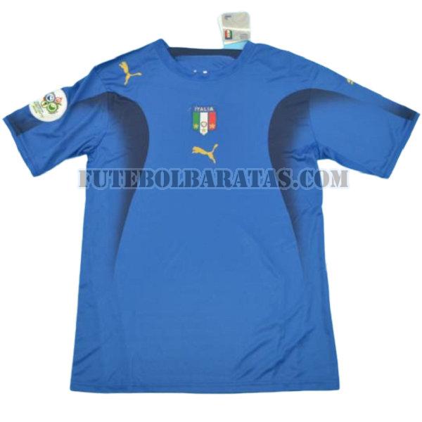 camisa itália 2006 home - azul homens