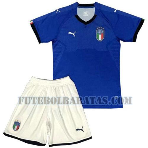 camisa itália 2018 home - azul meninos