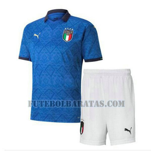 camisa itália 2020 home - azul meninos
