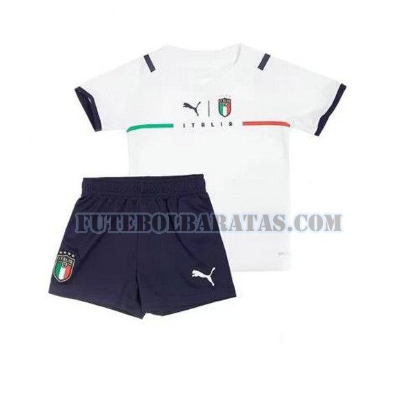 camisa itália 2021 2022 away - branco meninos
