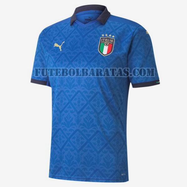 camisa itália 2021 home - azul homens