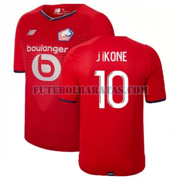 camisa j ikone 10 losc lille 2021 2022 home - vermelho homens