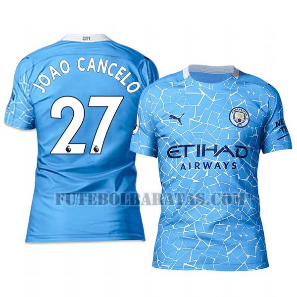 camisa joao cancelo 27 manchester city 2020-2021 home - azul homens
