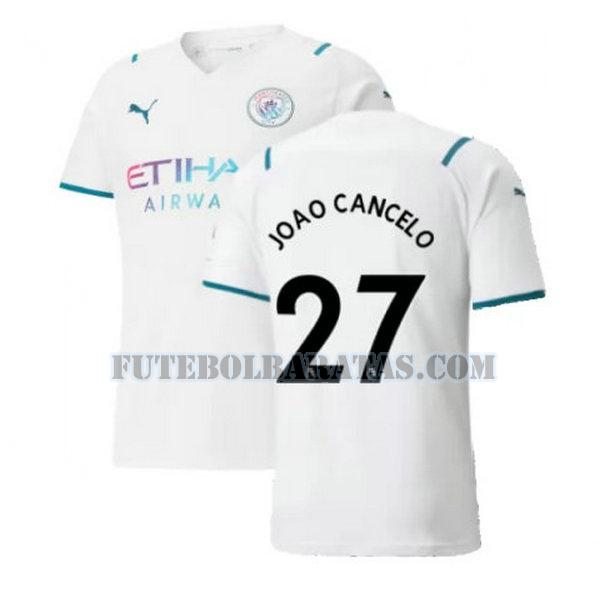 camisa joao cancelo 27 manchester city 2021 2022 away - branco homens