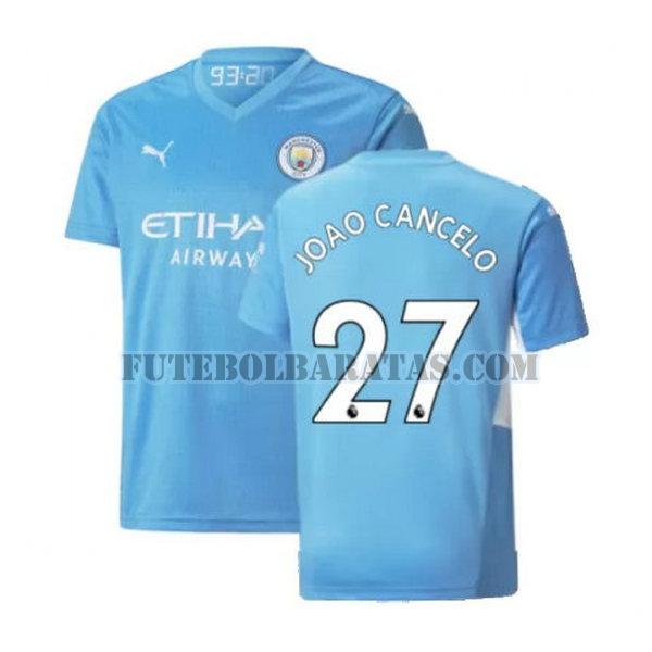 camisa joao cancelo 27 manchester city 2021 2022 home - azul homens
