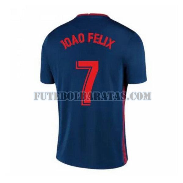 camisa joao felix 7 atlético madrid 2020-2021 away - azul homens