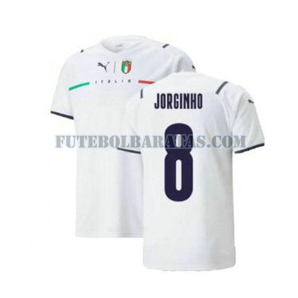 camisa jorginho 8 itália 2021 2022 away - branco homens