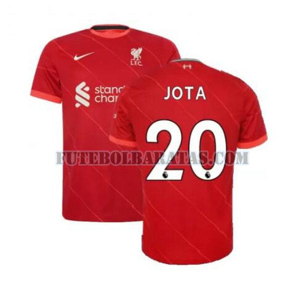 camisa jota 20 liverpool 2021 2022 home - vermelho homens