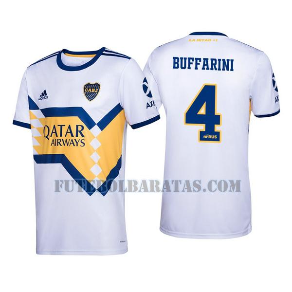 camisa julio buffarini 4 boca juniors 2020-2021 away - branco homens