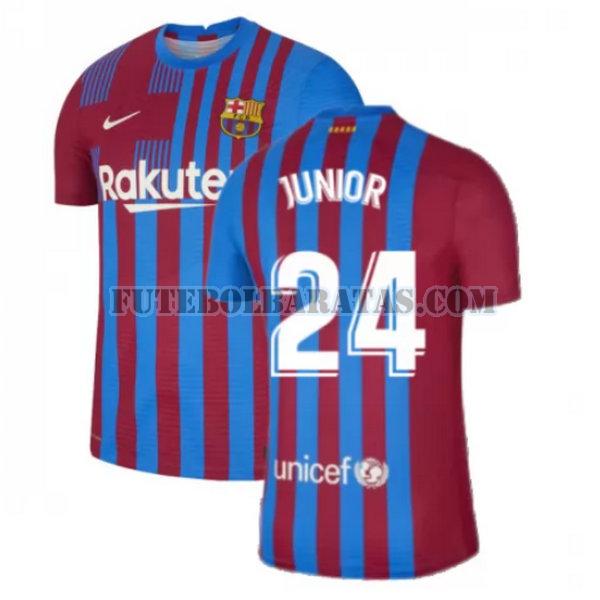 camisa junior 24 barcelona 2021 2022 home - vermelho branco homens
